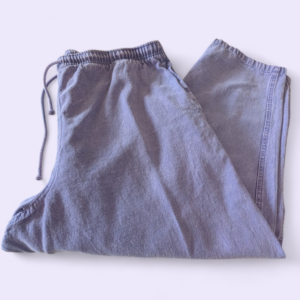 VTG 90s Sea Breeze California Purple Cotton Denim Set USA Made Coastal Resort - Picture 9 of 13